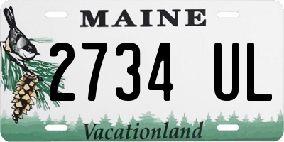 ME license plate 2734UL