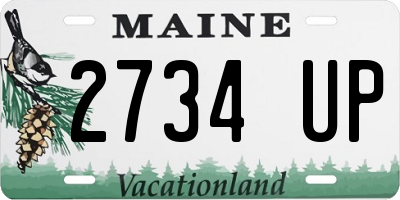 ME license plate 2734UP