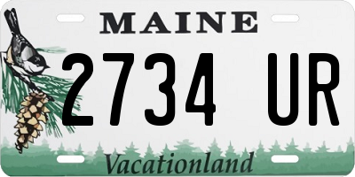 ME license plate 2734UR