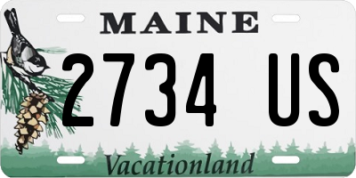 ME license plate 2734US