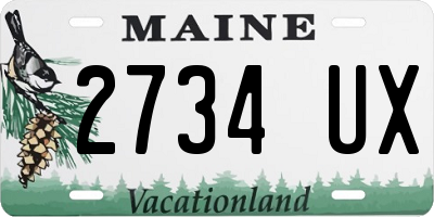 ME license plate 2734UX