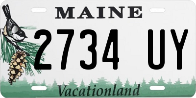 ME license plate 2734UY