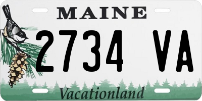 ME license plate 2734VA