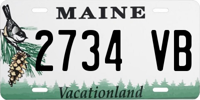 ME license plate 2734VB