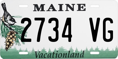 ME license plate 2734VG