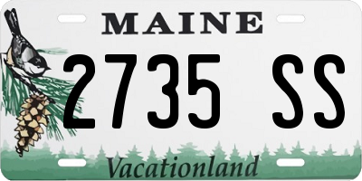 ME license plate 2735SS