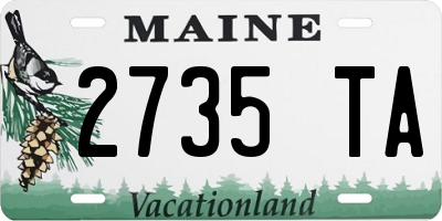 ME license plate 2735TA