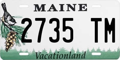 ME license plate 2735TM