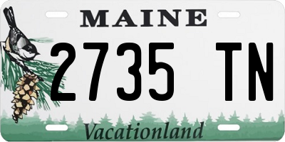 ME license plate 2735TN