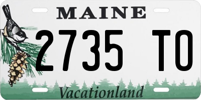 ME license plate 2735TO