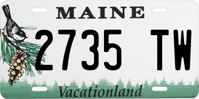 ME license plate 2735TW