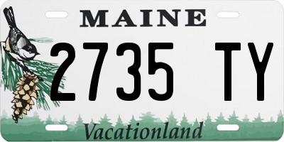 ME license plate 2735TY