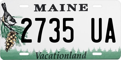 ME license plate 2735UA