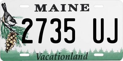 ME license plate 2735UJ