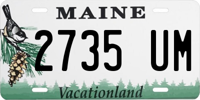 ME license plate 2735UM