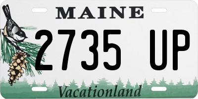 ME license plate 2735UP
