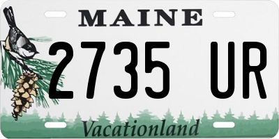 ME license plate 2735UR