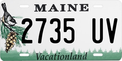 ME license plate 2735UV