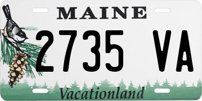 ME license plate 2735VA