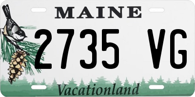 ME license plate 2735VG