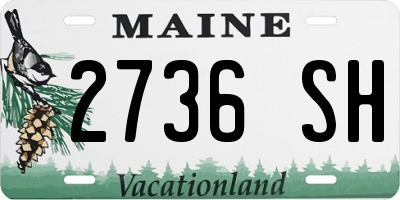 ME license plate 2736SH