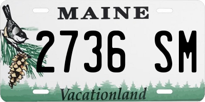 ME license plate 2736SM