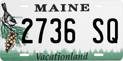 ME license plate 2736SQ