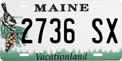 ME license plate 2736SX