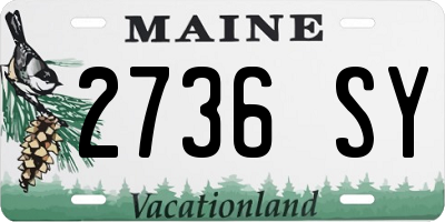 ME license plate 2736SY