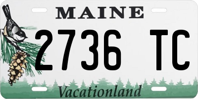 ME license plate 2736TC