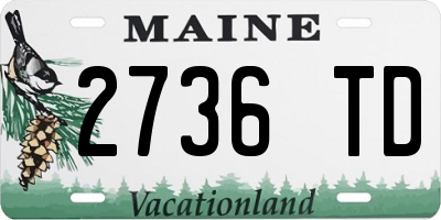 ME license plate 2736TD