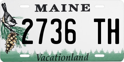 ME license plate 2736TH