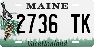 ME license plate 2736TK