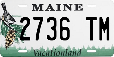 ME license plate 2736TM