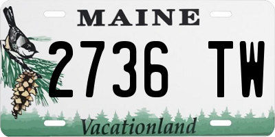 ME license plate 2736TW