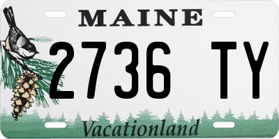 ME license plate 2736TY