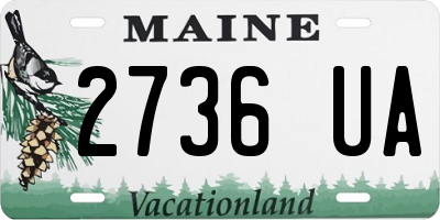 ME license plate 2736UA