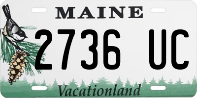 ME license plate 2736UC