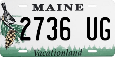 ME license plate 2736UG