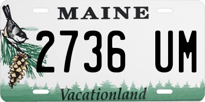 ME license plate 2736UM