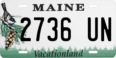 ME license plate 2736UN