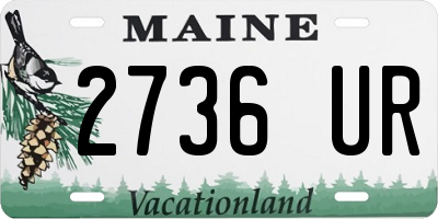 ME license plate 2736UR