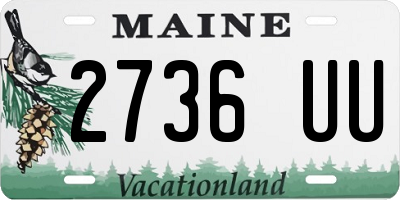 ME license plate 2736UU