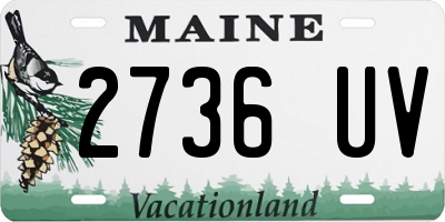 ME license plate 2736UV