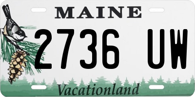 ME license plate 2736UW