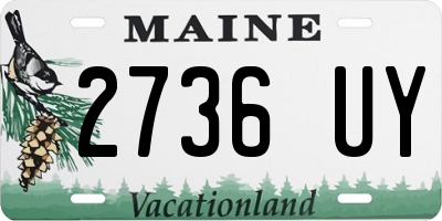 ME license plate 2736UY