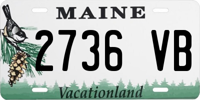 ME license plate 2736VB