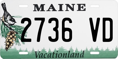 ME license plate 2736VD