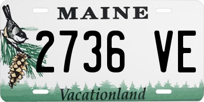 ME license plate 2736VE