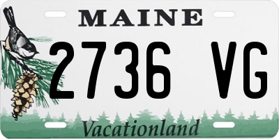 ME license plate 2736VG